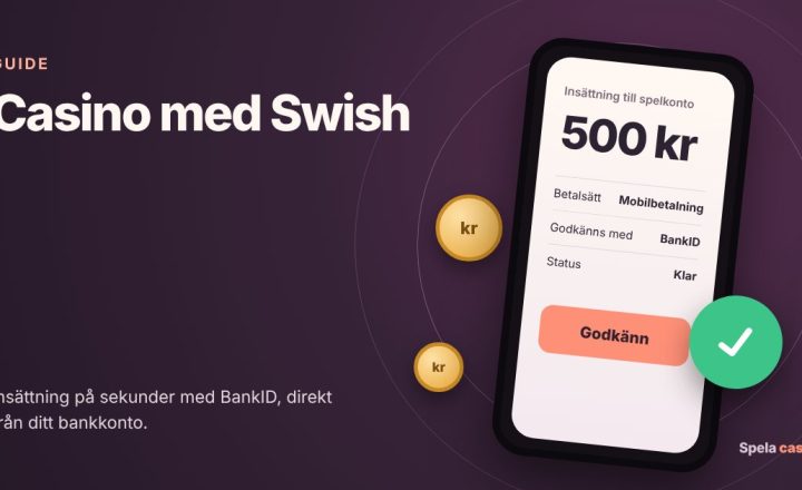Mobiltelefon som visar en godkänd insättning på 500 kr till ett spelkonto
